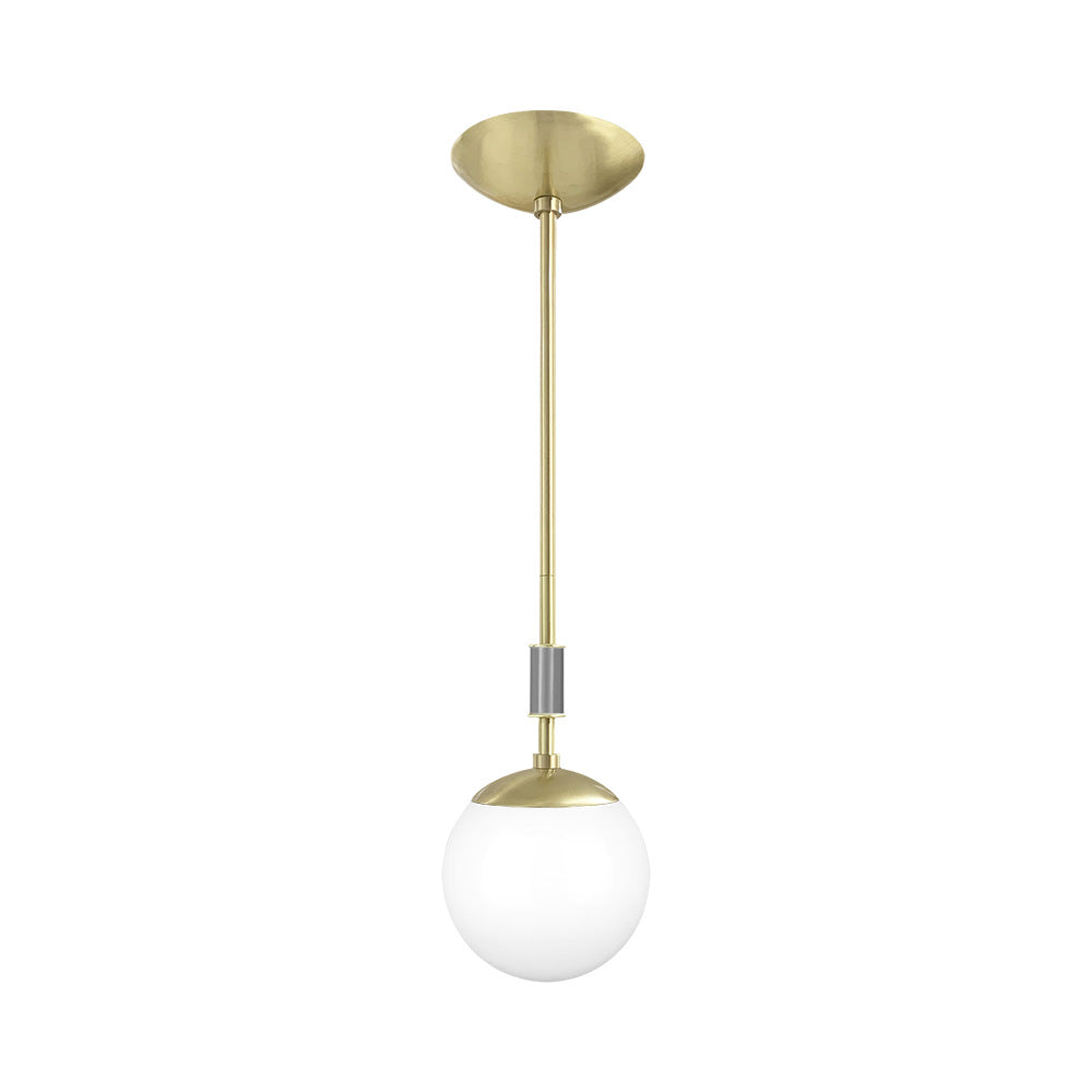 Brass and charcoal color Pop pendant 6" Dutton Brown lighting