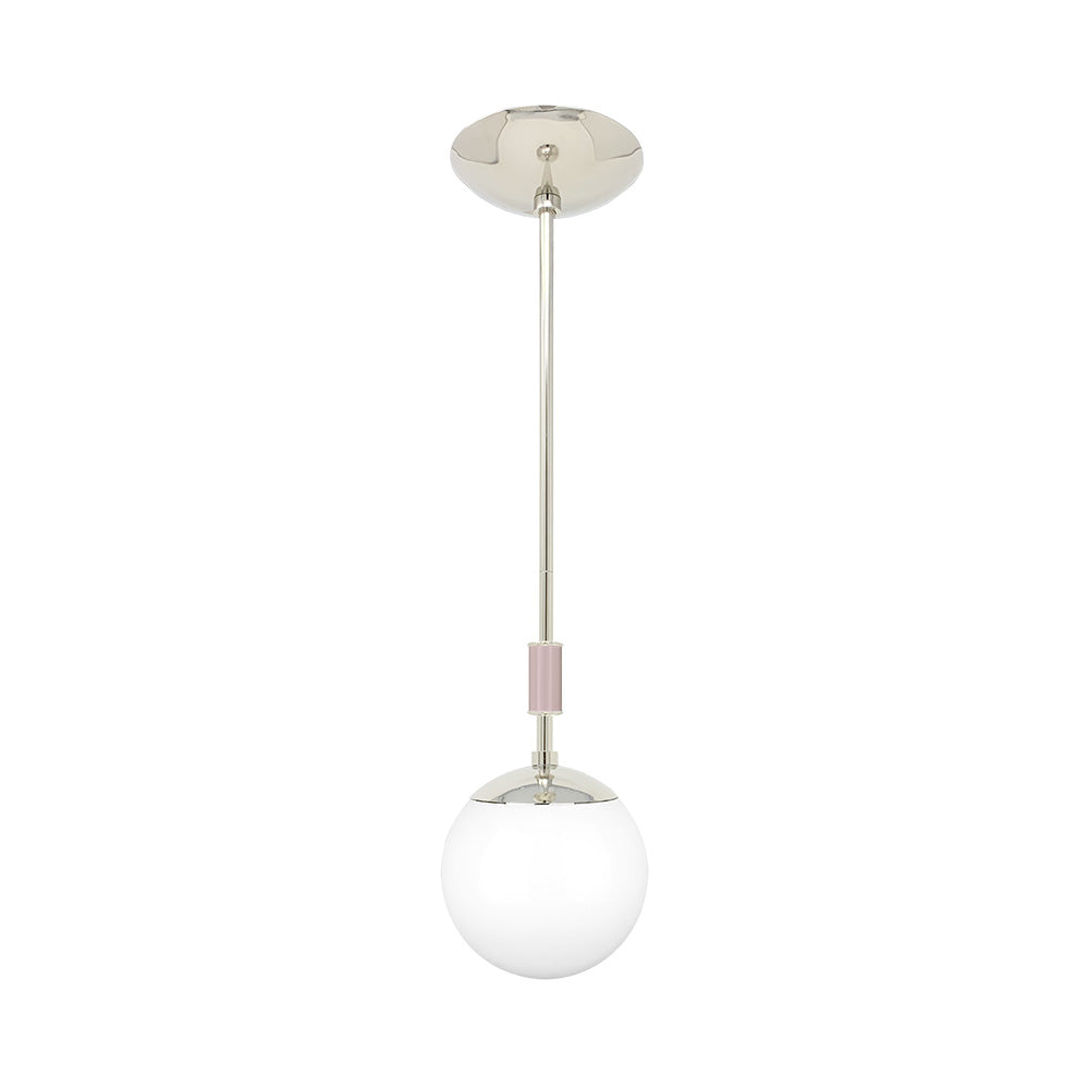 Nickel and barely color Pop pendant 6" Dutton Brown lighting