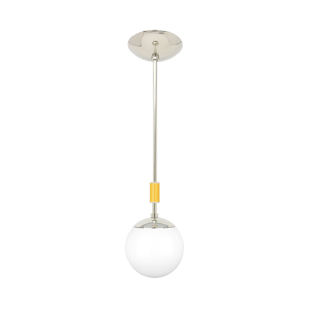 Nickel and ochre color Pop pendant 6" Dutton Brown lighting