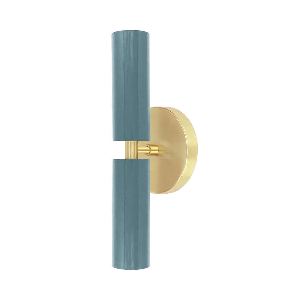 Brass and lagoon color Ruler sconce Dutton Brown lighting