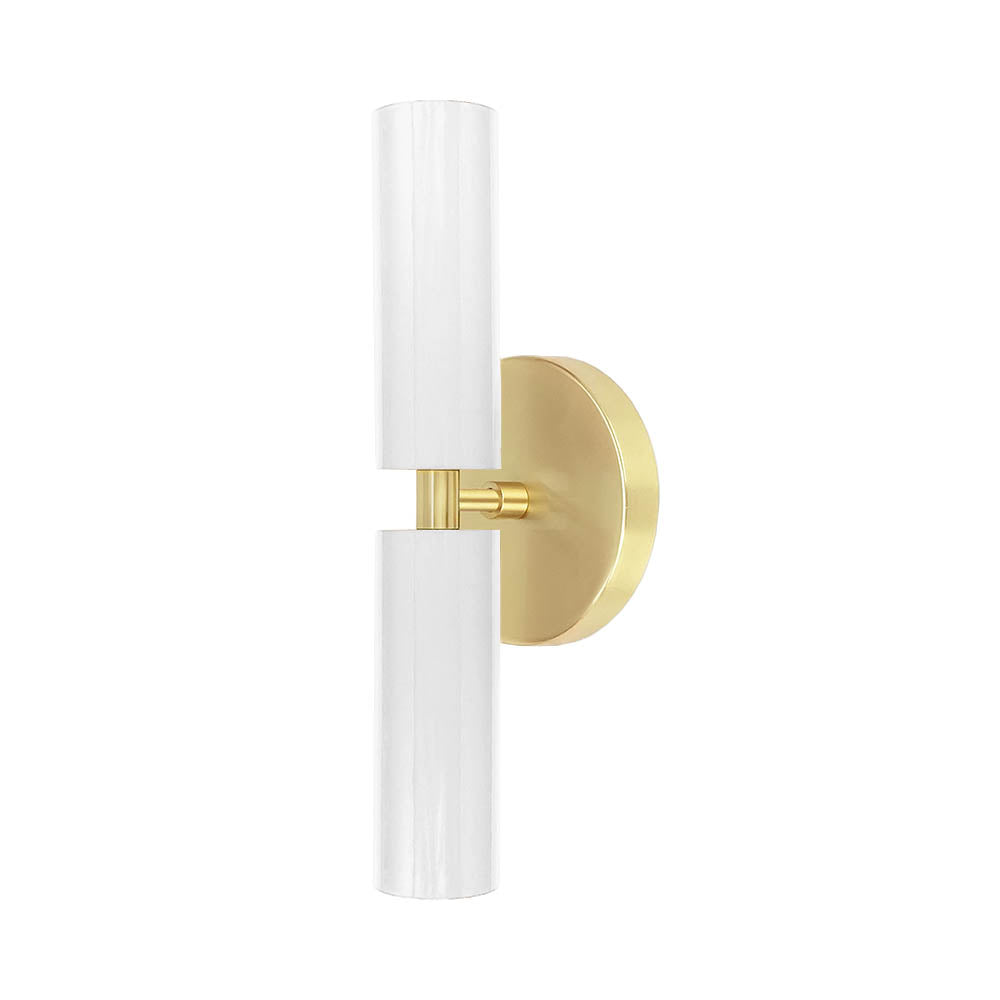 Brass and white color Ruler sconce Dutton Brown lighting