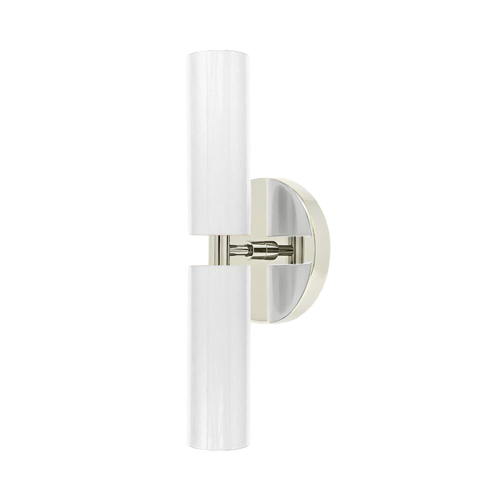 Nickel and white color Ruler sconce Dutton Brown lighting
