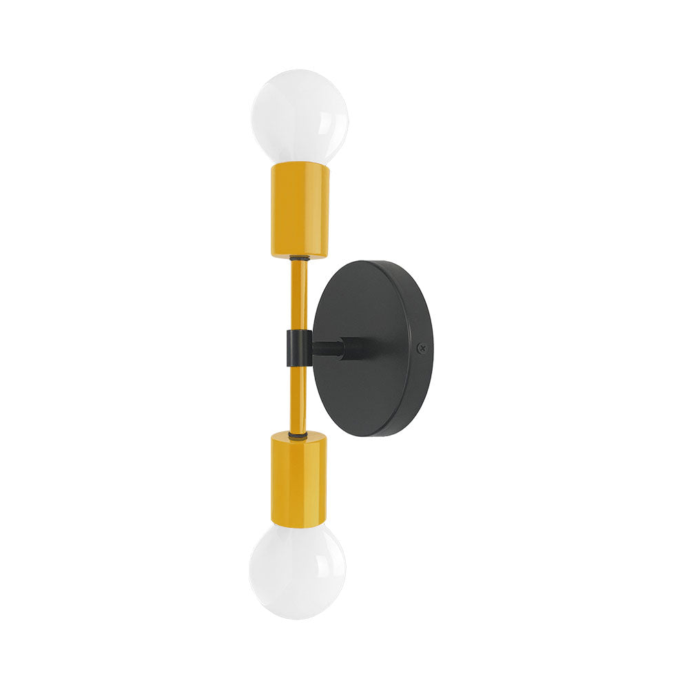 Black and ochre color Scepter sconce 10" Dutton Brown lighting