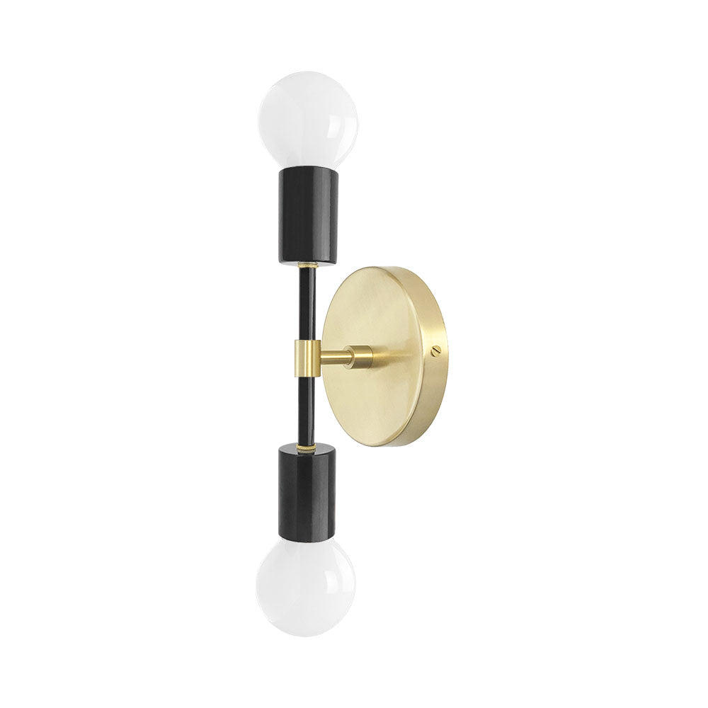 Brass and black color Scepter sconce 10" Dutton Brown lighting