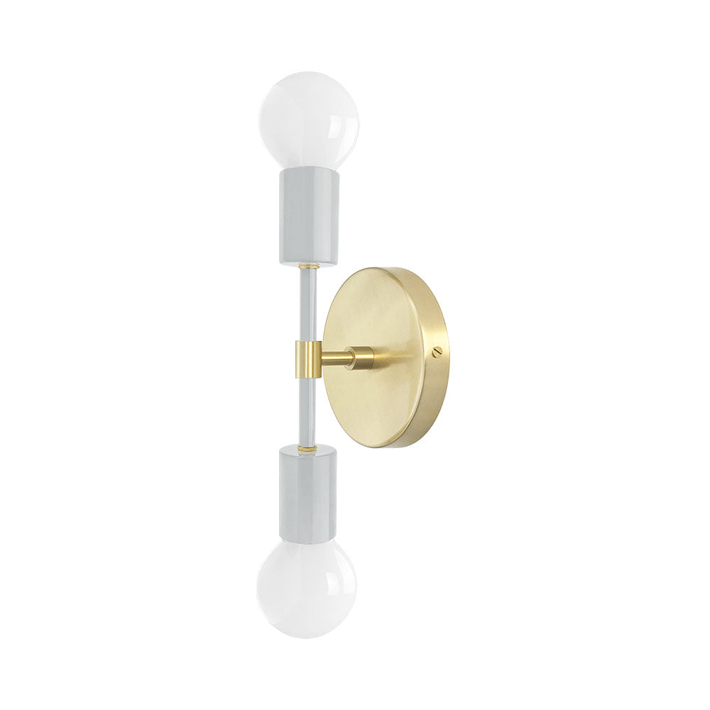 Brass and chalk color Scepter sconce 10" Dutton Brown lighting