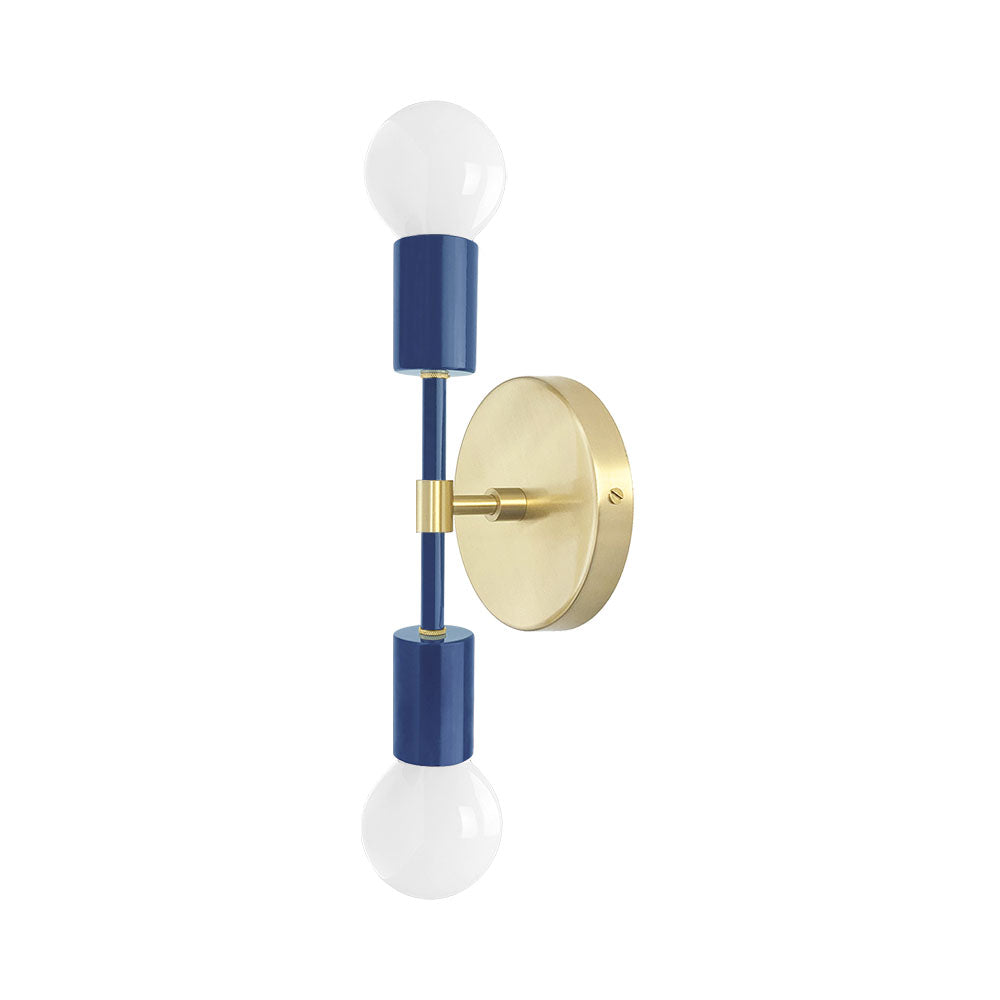 Brass and cobalt color Scepter sconce 10" Dutton Brown lighting
