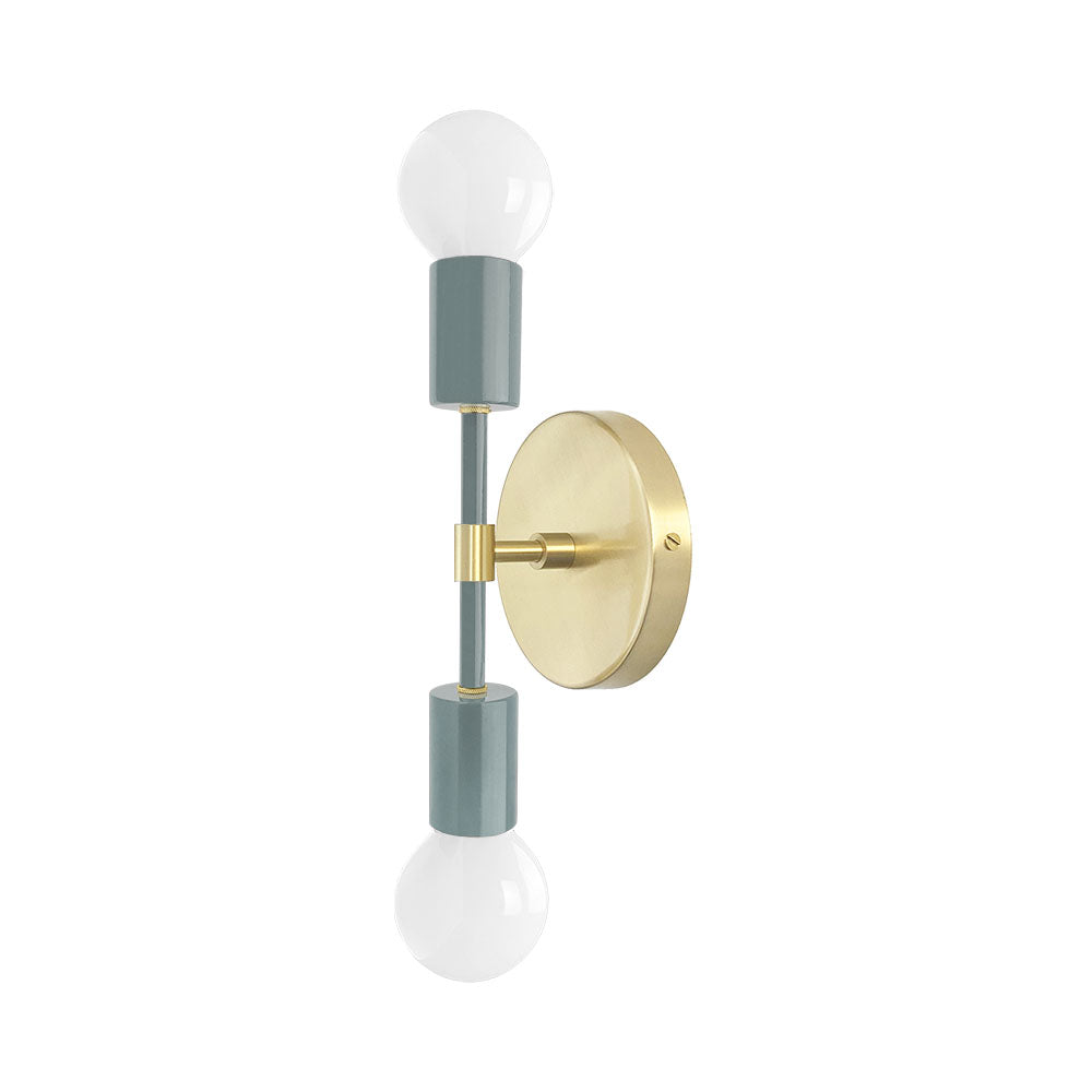 Brass and lagoon color Scepter sconce 10" Dutton Brown lighting
