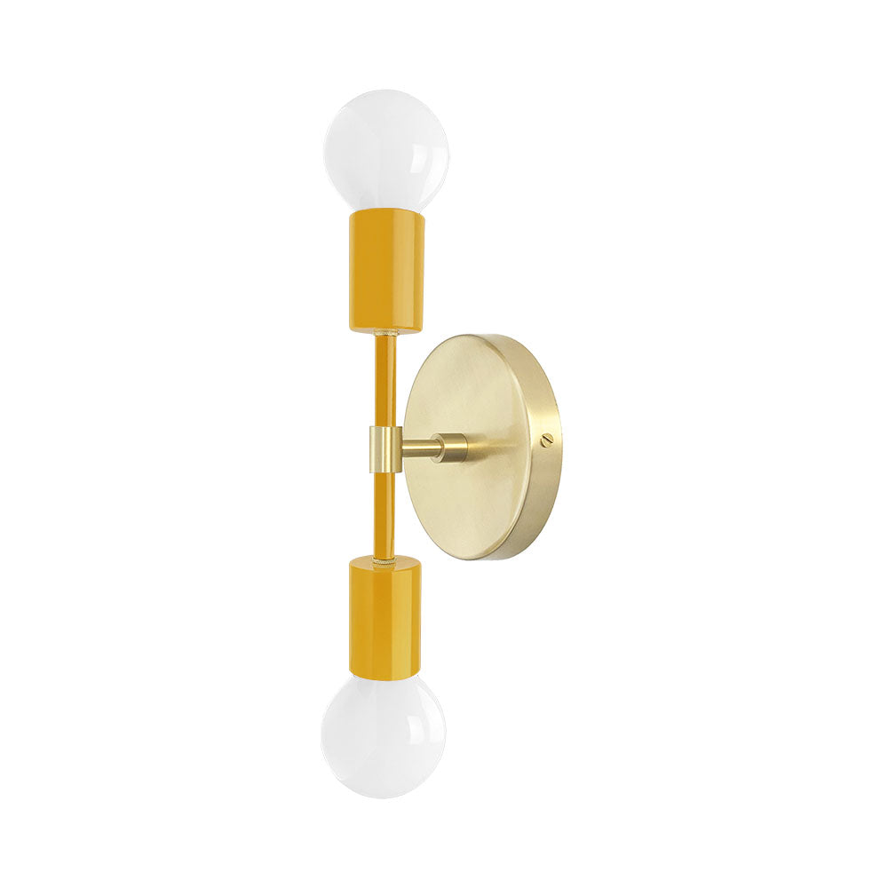 Brass and ochre color Scepter sconce 10" Dutton Brown lighting