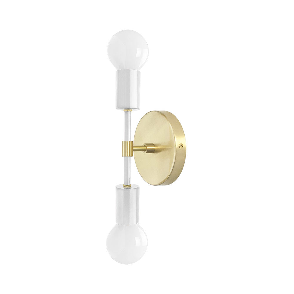 Brass and white color Scepter sconce 10" Dutton Brown lighting