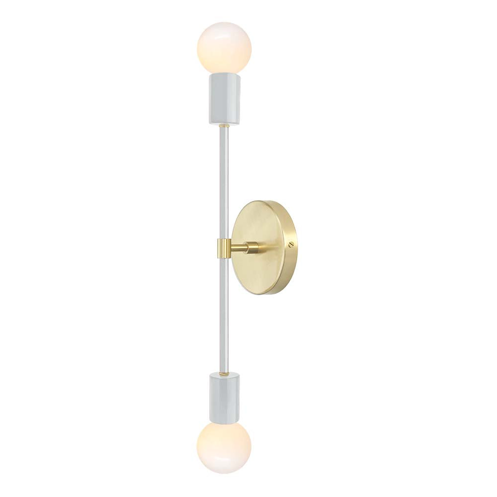 Brass and chalk color Scepter sconce 18" Dutton Brown lighting