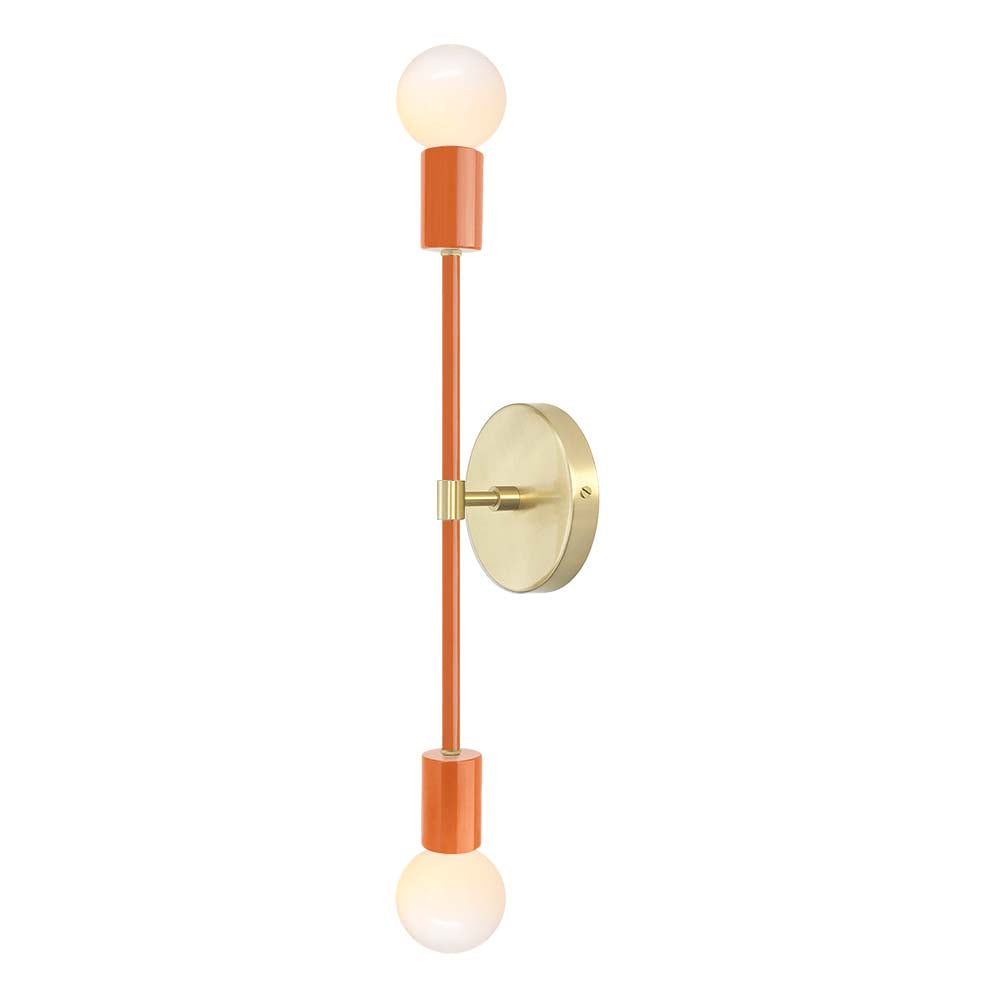 Brass and orange color Scepter sconce 18" Dutton Brown lighting