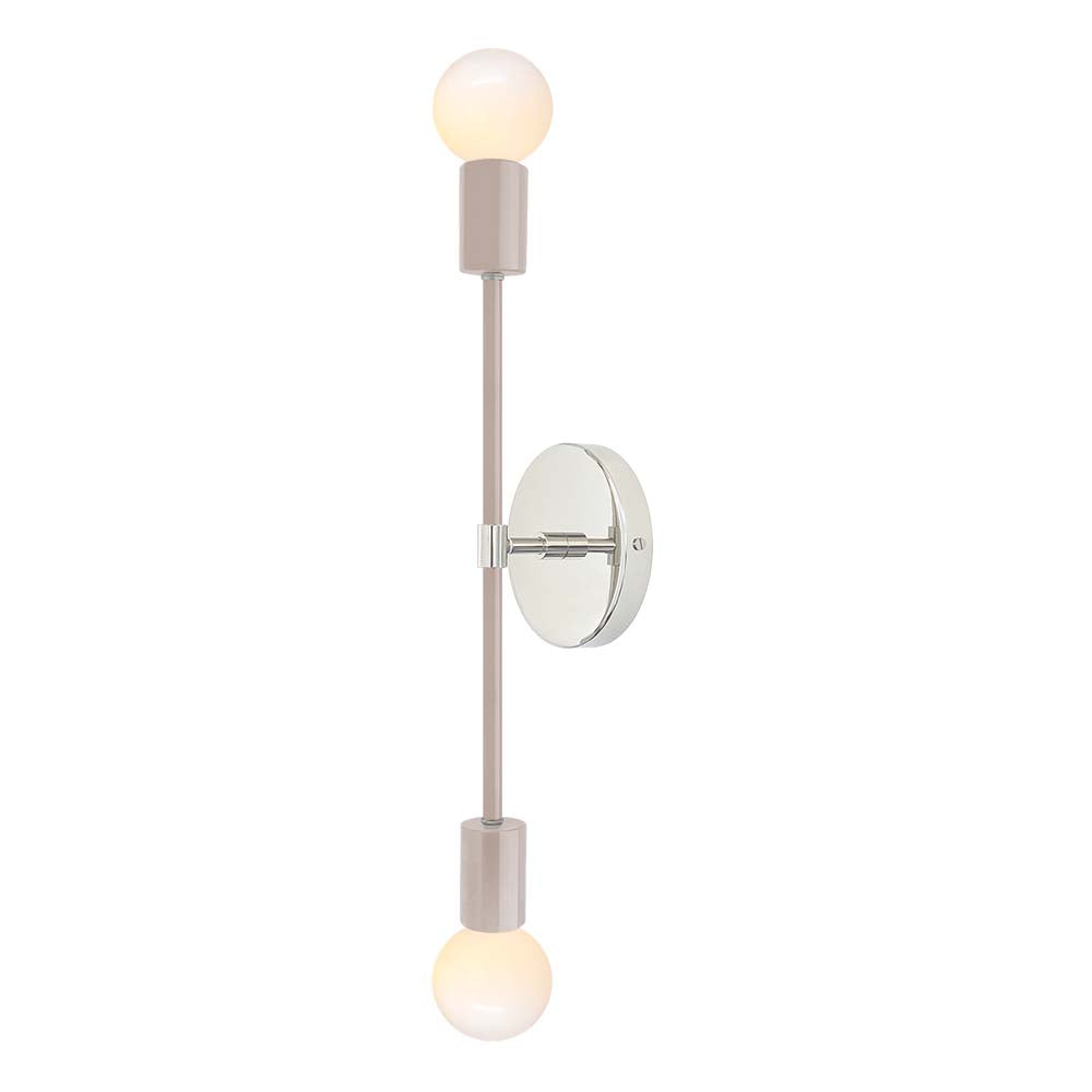 Nickel and barely color Scepter sconce 18" Dutton Brown lighting