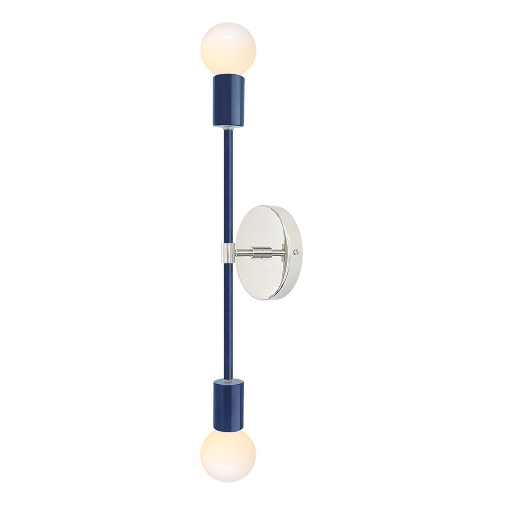 Nickel and cobalt color Scepter sconce 18" Dutton Brown lighting