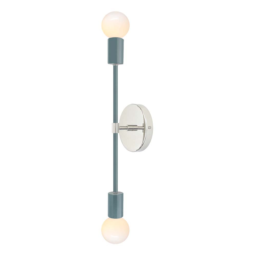 Nickel and python green color Scepter sconce 18" Dutton Brown lighting