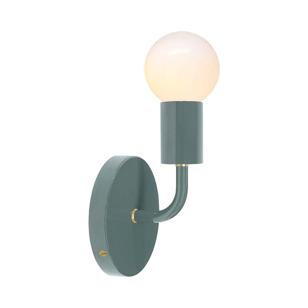 Brass and lagoon color Snug sconce Dutton Brown lighting