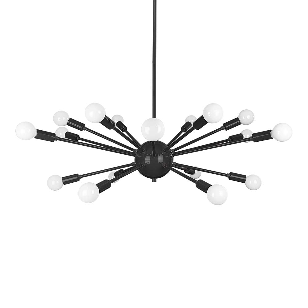 Black and black color Elliptical Sputnik chandelier 32" Dutton Brown lighting