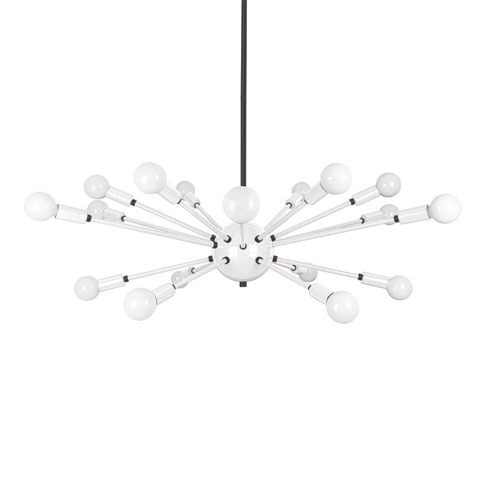 Black and white color Elliptical Sputnik chandelier 32" Dutton Brown lighting