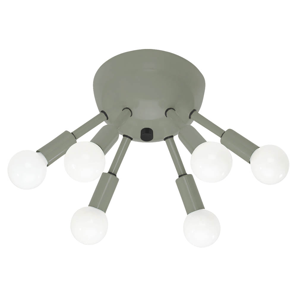 Black and spa color Sputnik flush mount Dutton Brown lighting