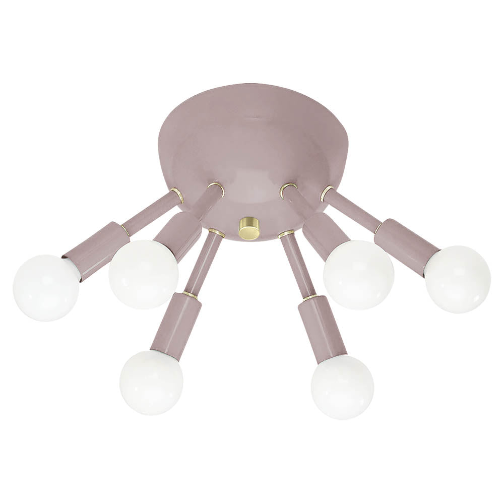 Brass and barely color Sputnik flush mount Dutton Brown lighting