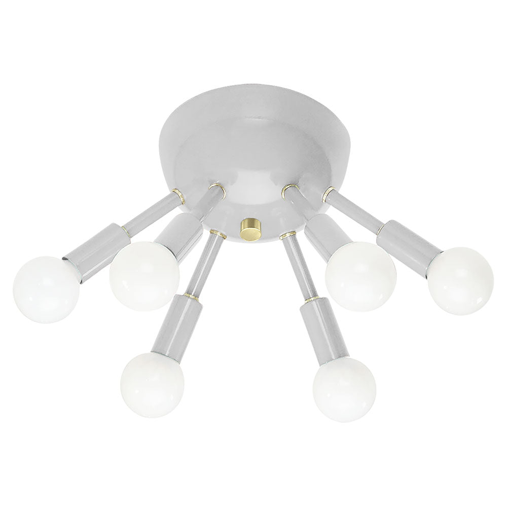Brass and chalk color Sputnik flush mount Dutton Brown lighting