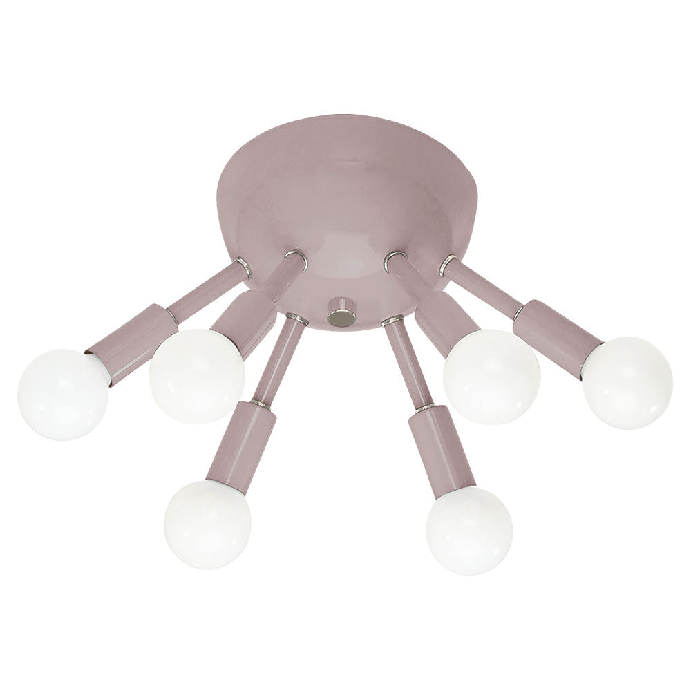 Nickel and barely color Sputnik flush mount Dutton Brown lighting