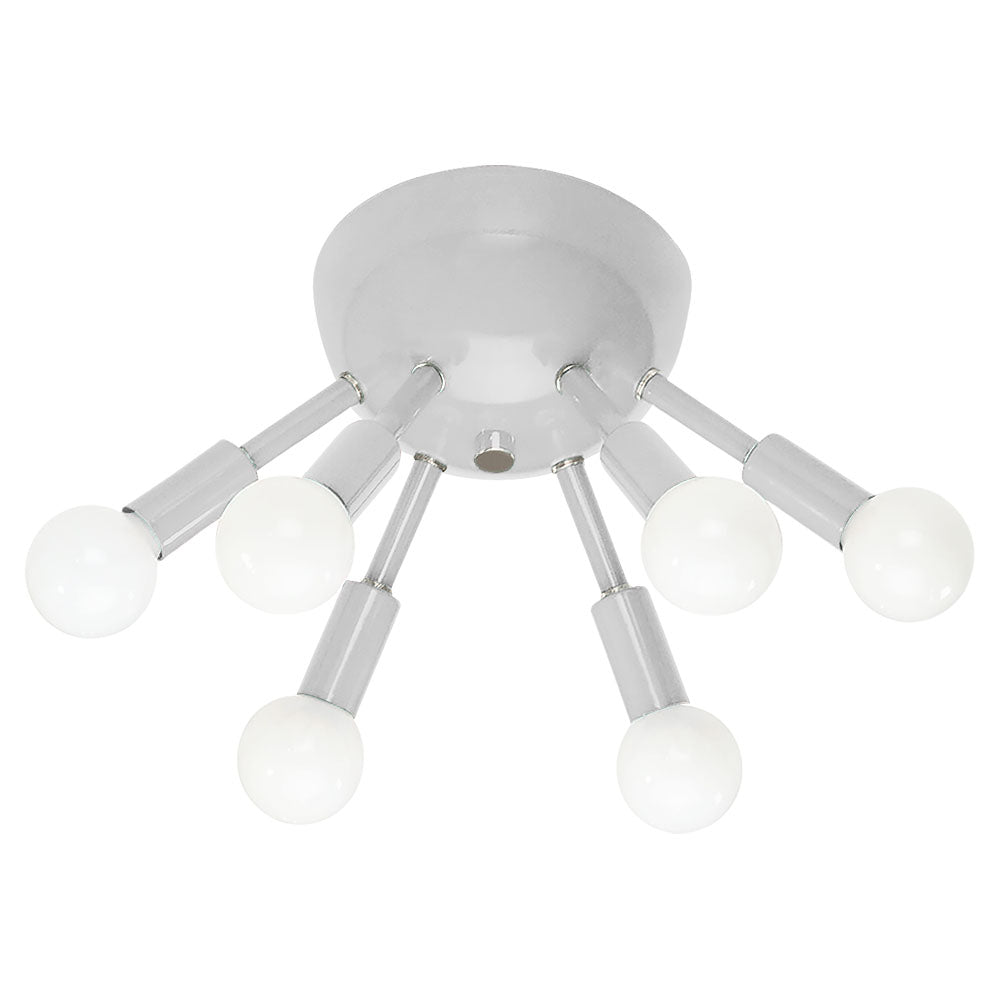 Nickel and chalk color Sputnik flush mount Dutton Brown lighting