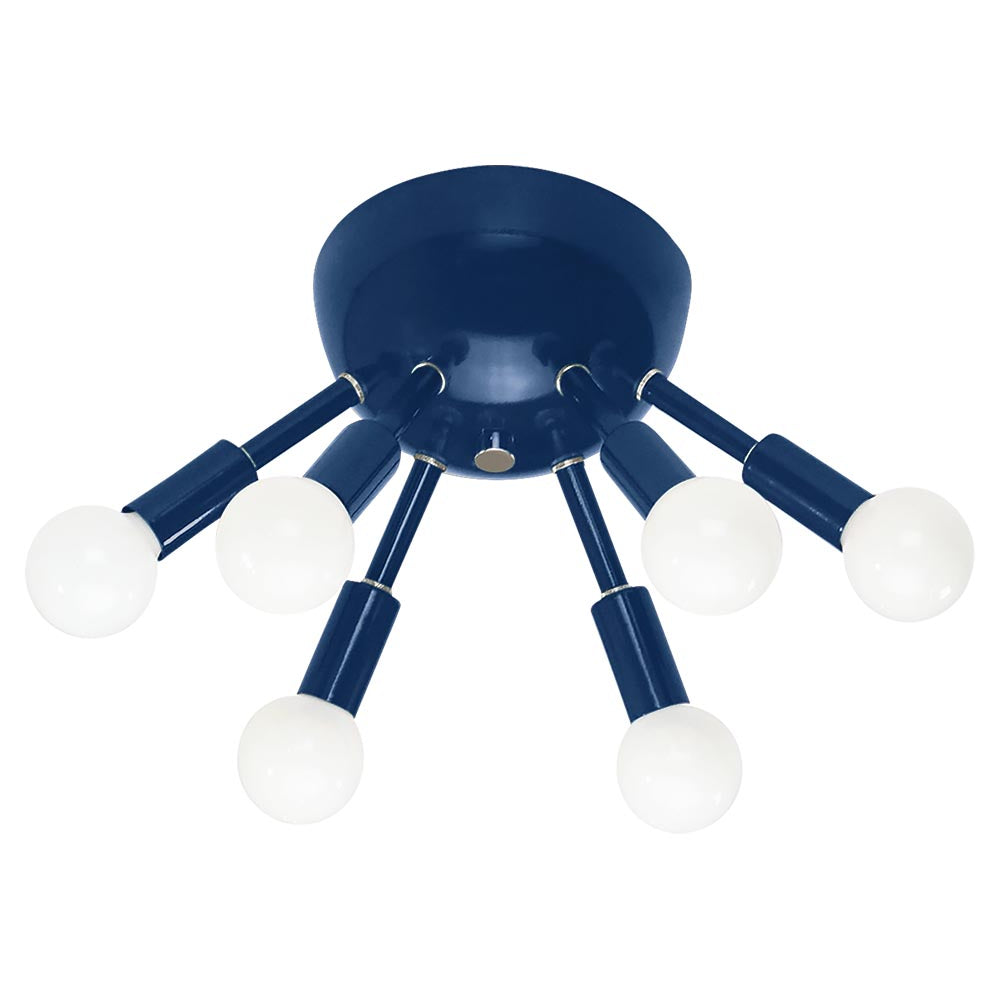 Nickel and cobalt color Sputnik flush mount Dutton Brown lighting