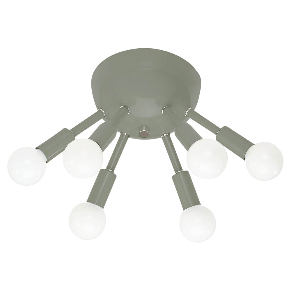 Nickel and spa color Sputnik flush mount Dutton Brown lighting