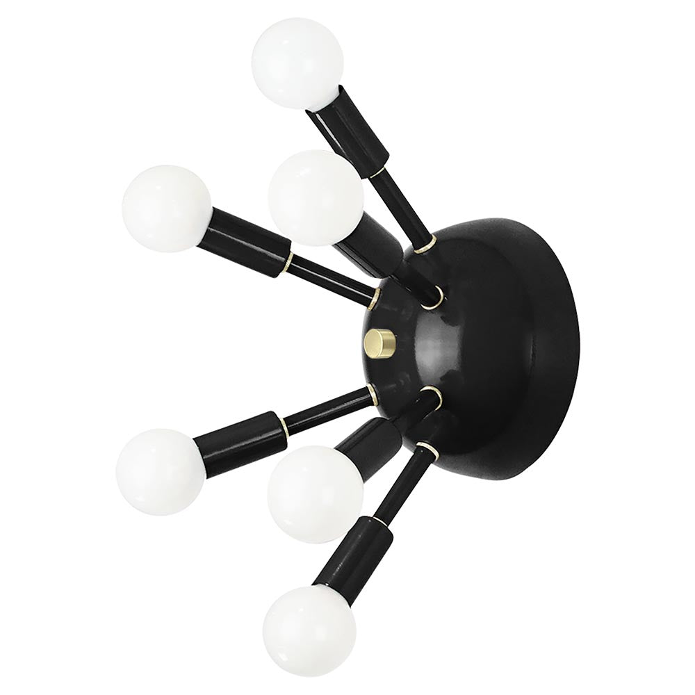 Brass and black color Sputnik sconce Dutton Brown lighting