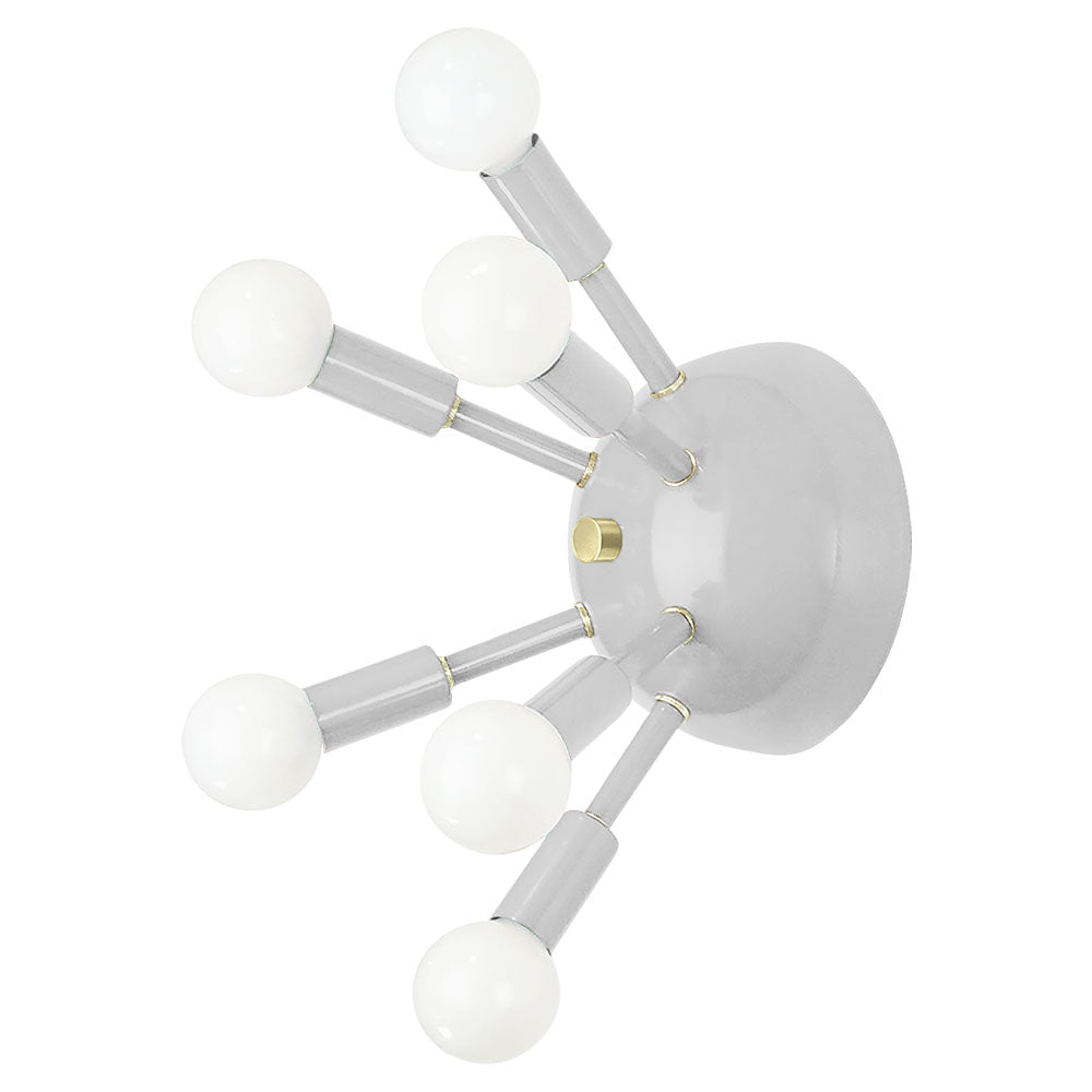 Brass and chalk color Sputnik sconce Dutton Brown lighting