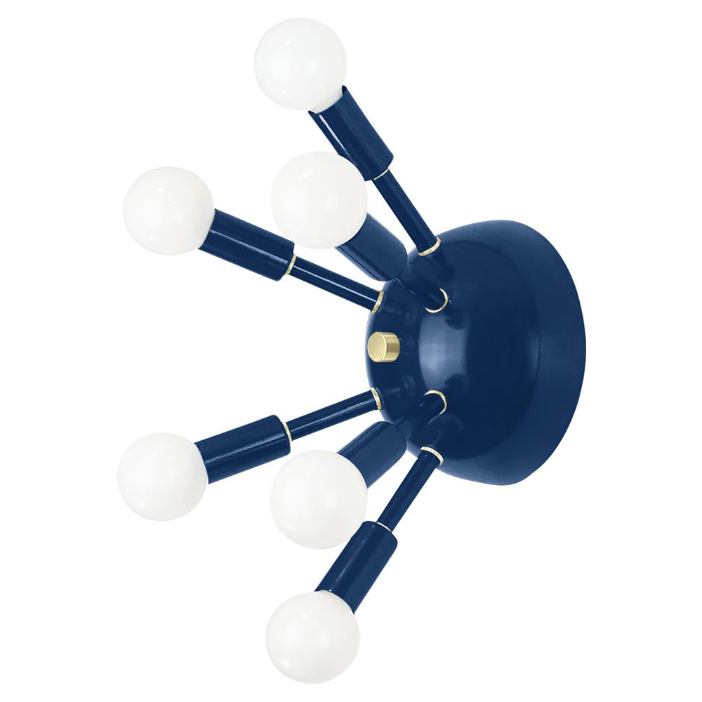 Brass and cobalt color Sputnik sconce Dutton Brown lighting