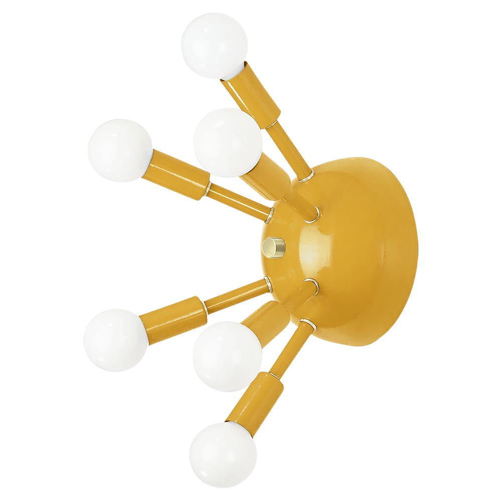 Brass and ochre color Sputnik sconce Dutton Brown lighting