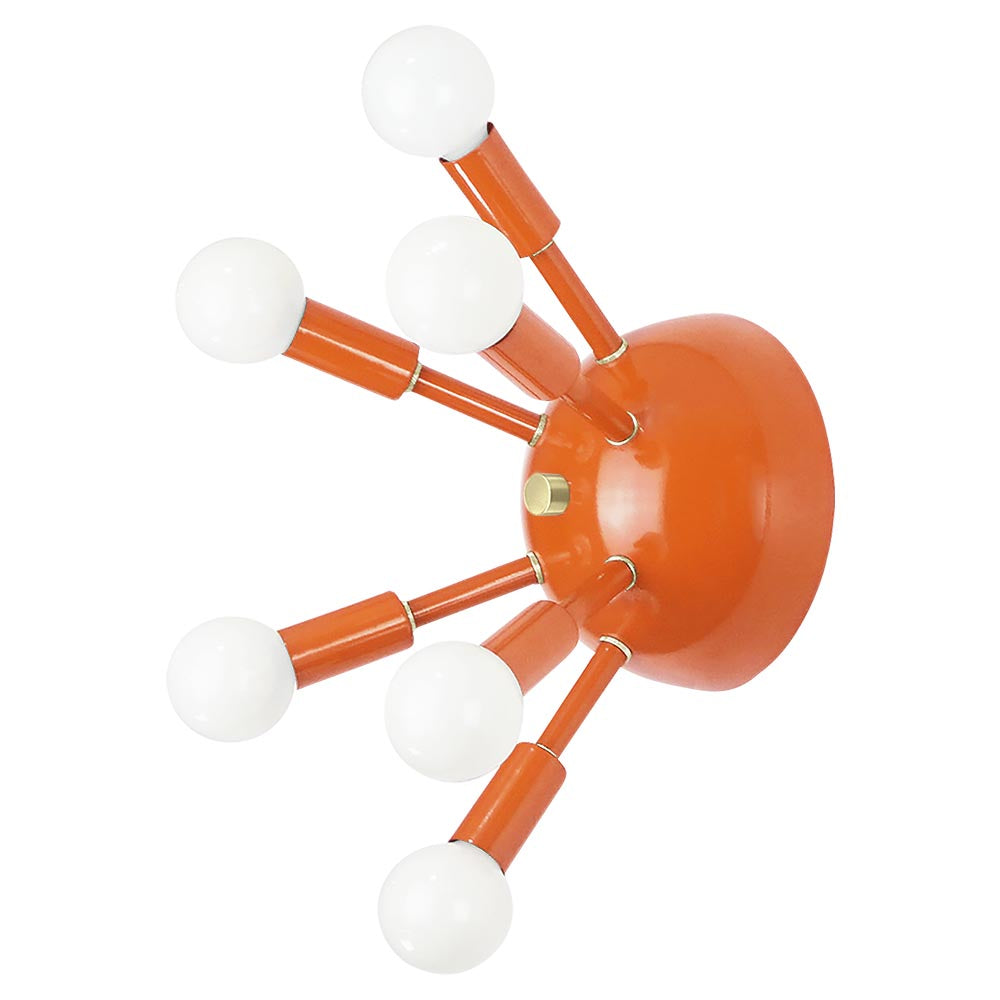 Brass and orange color Sputnik sconce Dutton Brown lighting