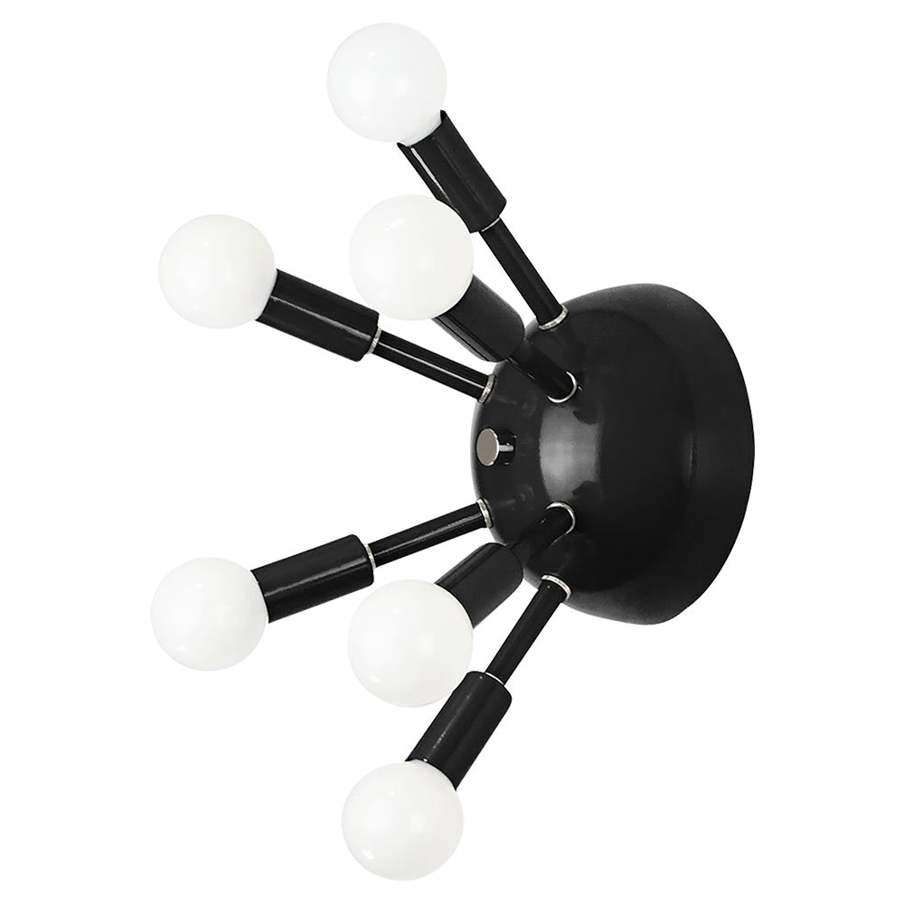Nickel and black color Sputnik sconce Dutton Brown lighting