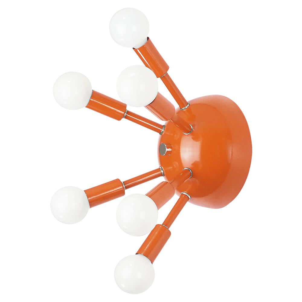Nickel and orange color Sputnik sconce Dutton Brown lighting