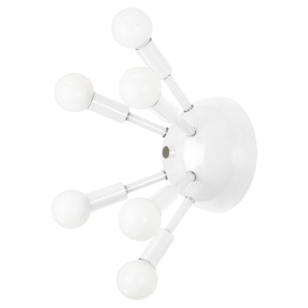 Nickel and white color Sputnik sconce Dutton Brown lighting