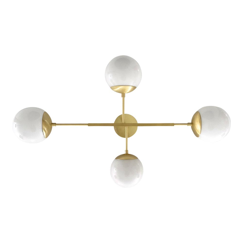 Brass Status flush mount 35" Dutton Brown lighting