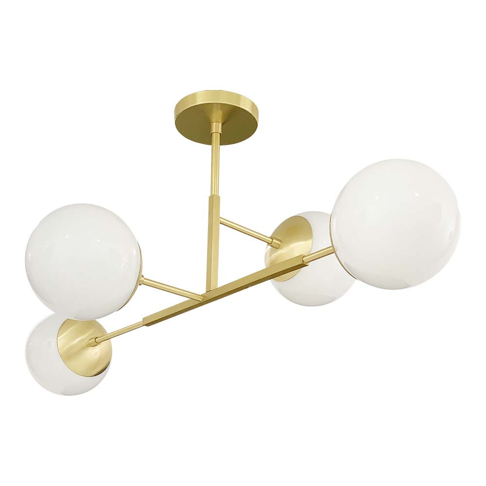 Brass Status flush mount 35" Dutton Brown lighting