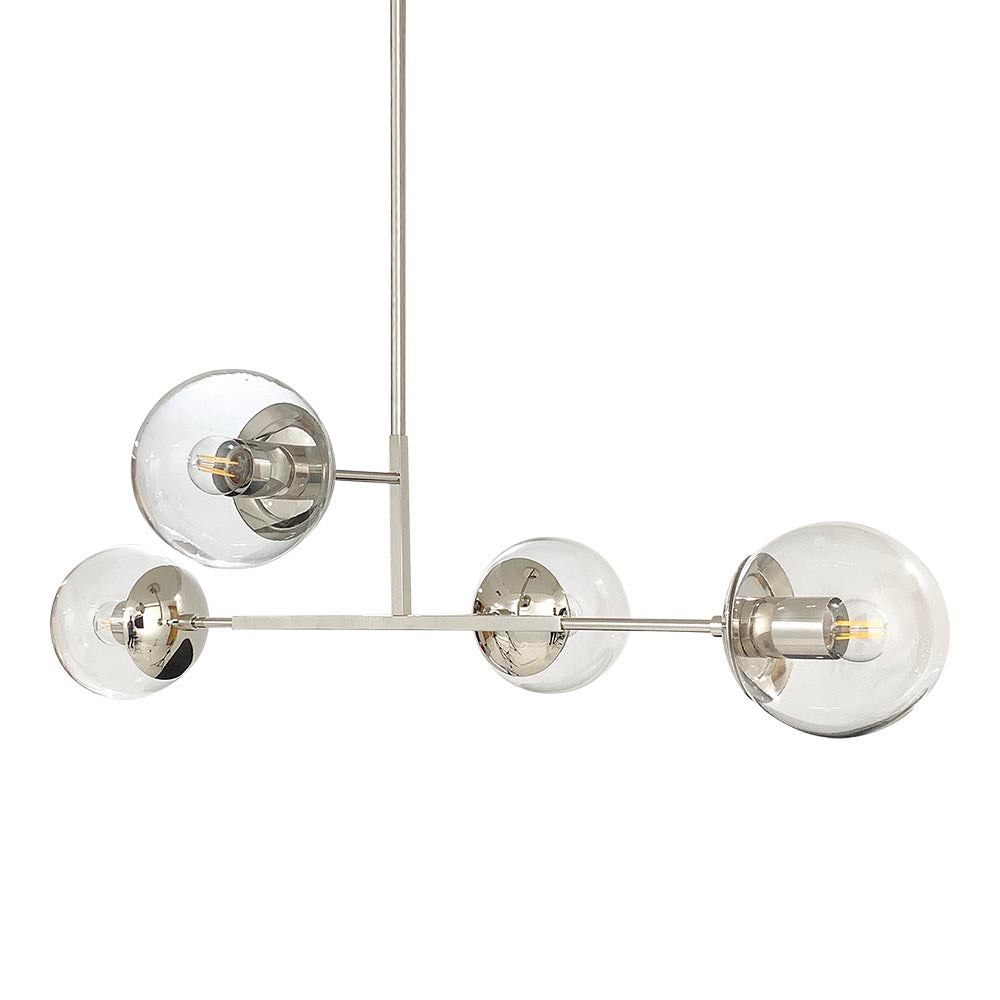 Nickel Status chandelier 35" Dutton Brown lighting