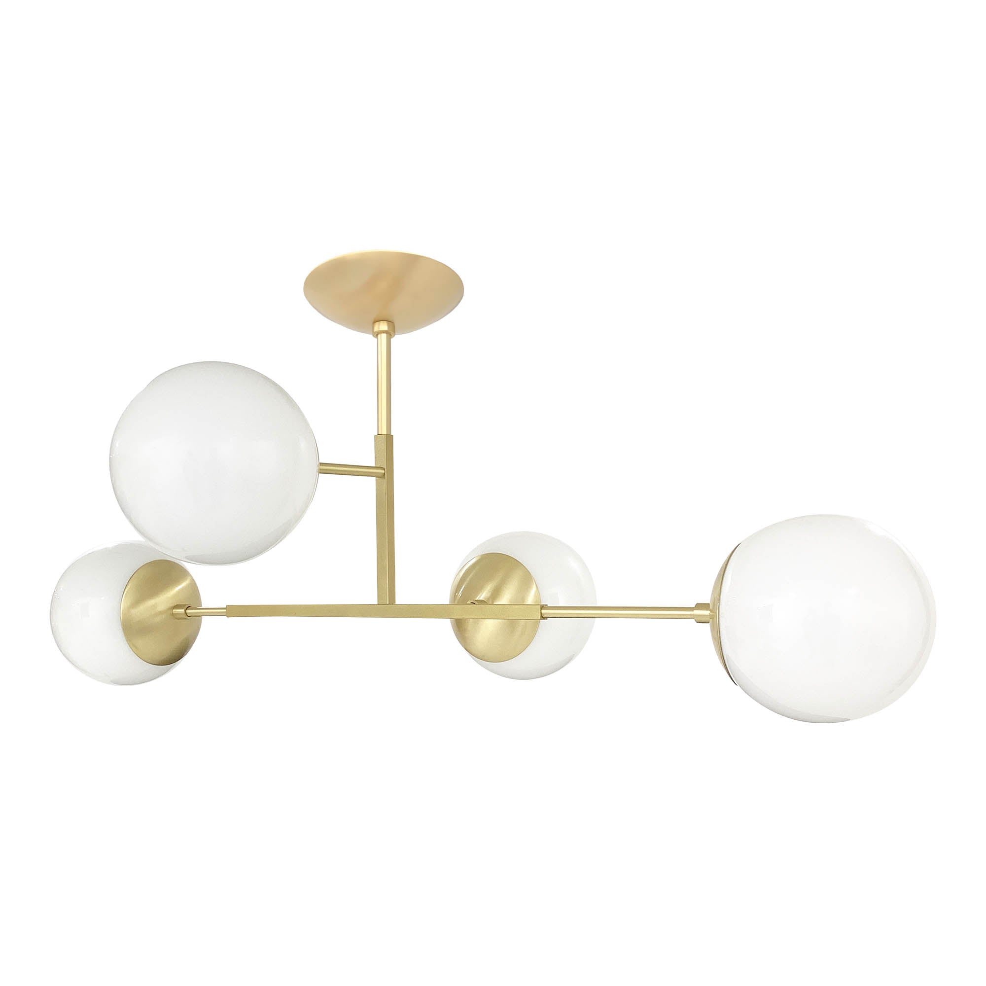 Brass Status flush mount 35" Dutton Brown lighting