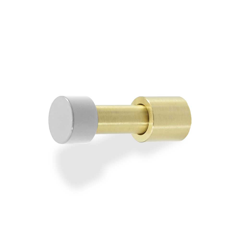 Brass and chalk color Stud hook Dutton Brown hardware