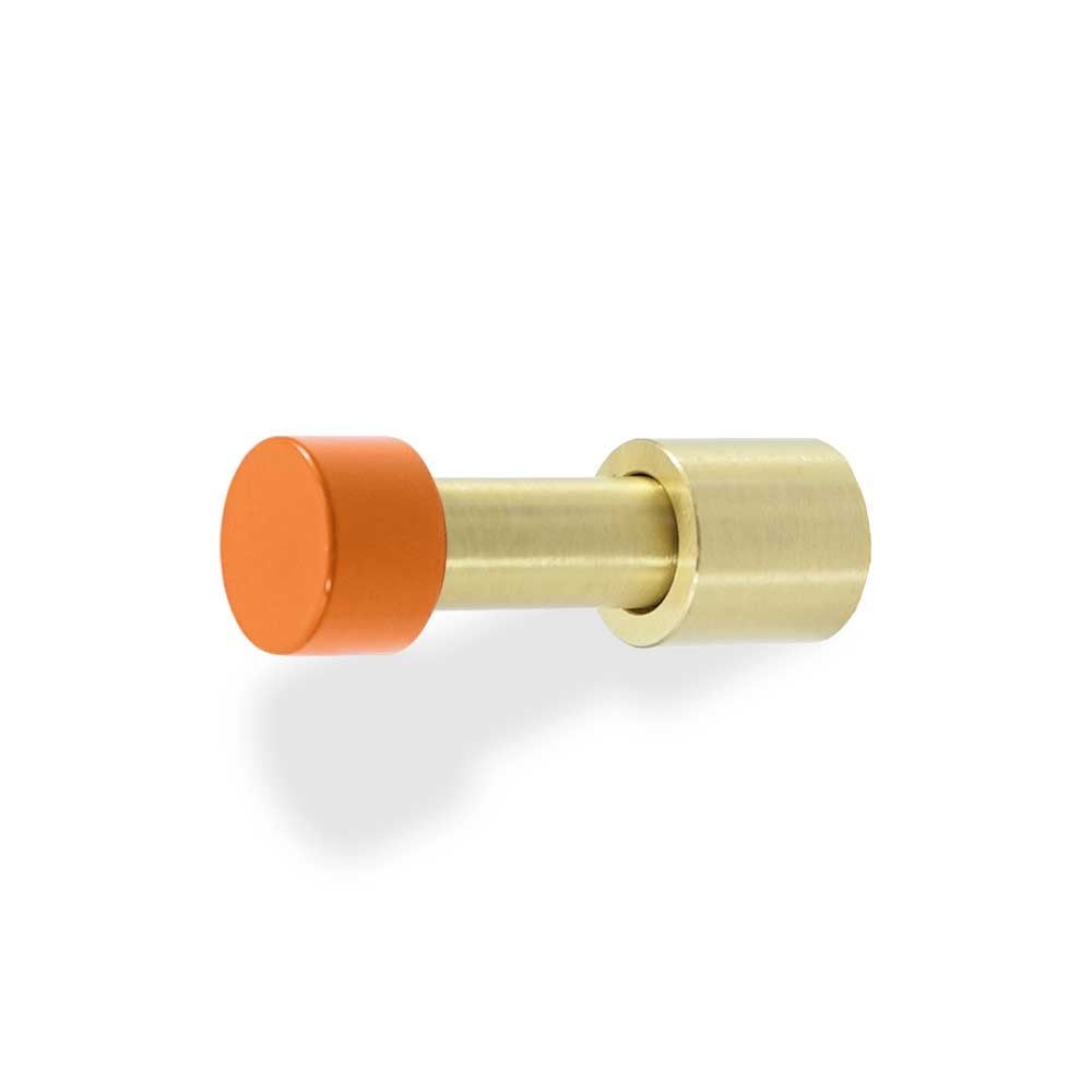 Brass and orange color Stud hook Dutton Brown hardware