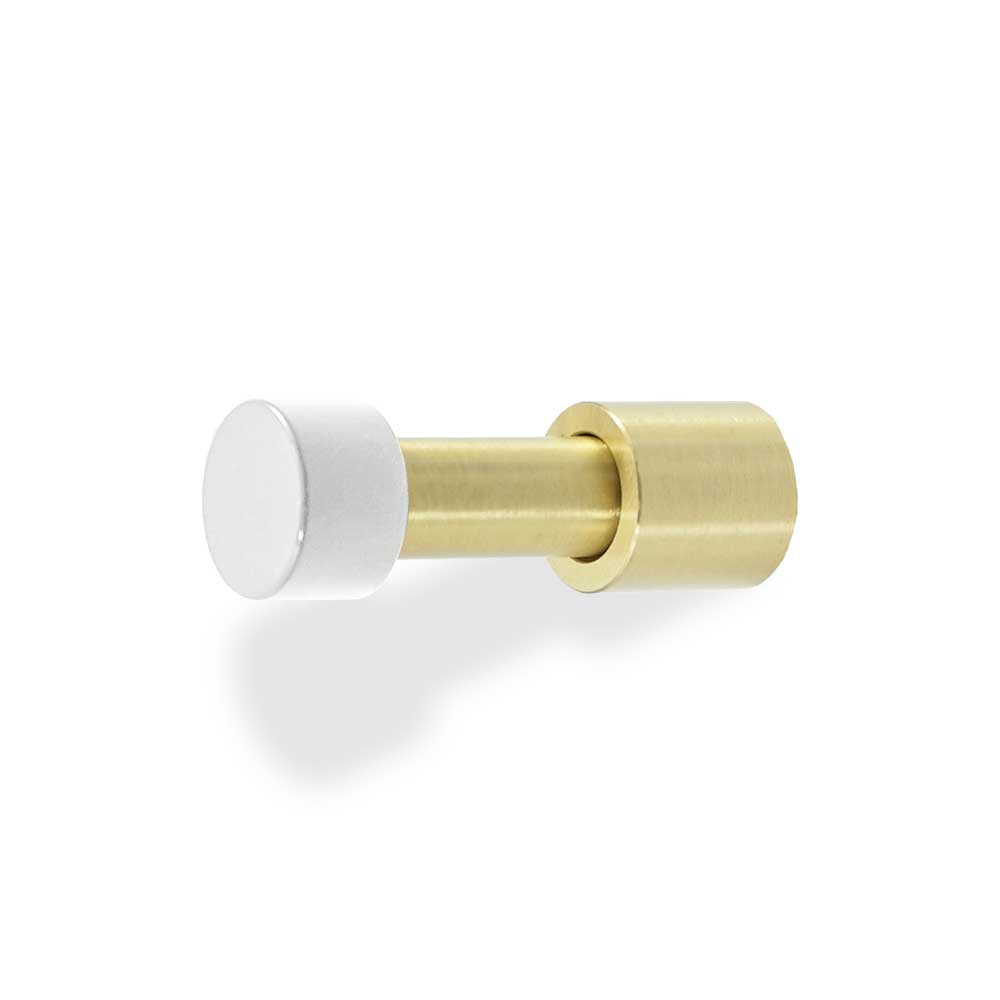 Brass and white color Stud hook Dutton Brown hardware