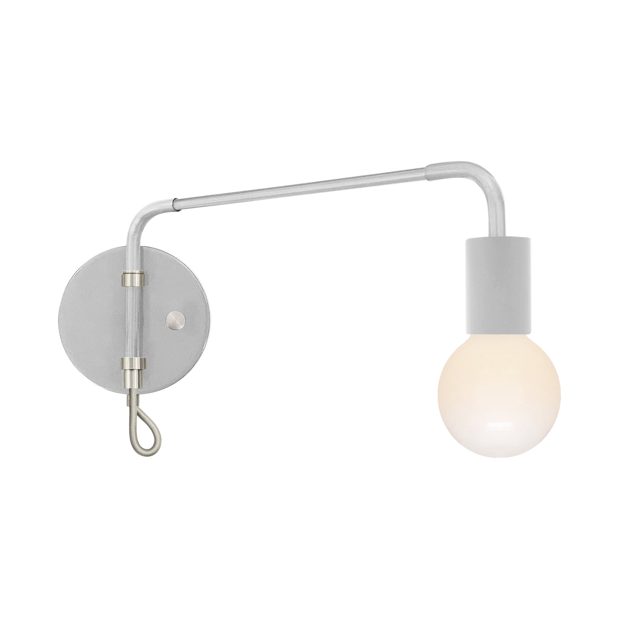 Nickel and chalk color Sway sconce Dutton Brown lighting
