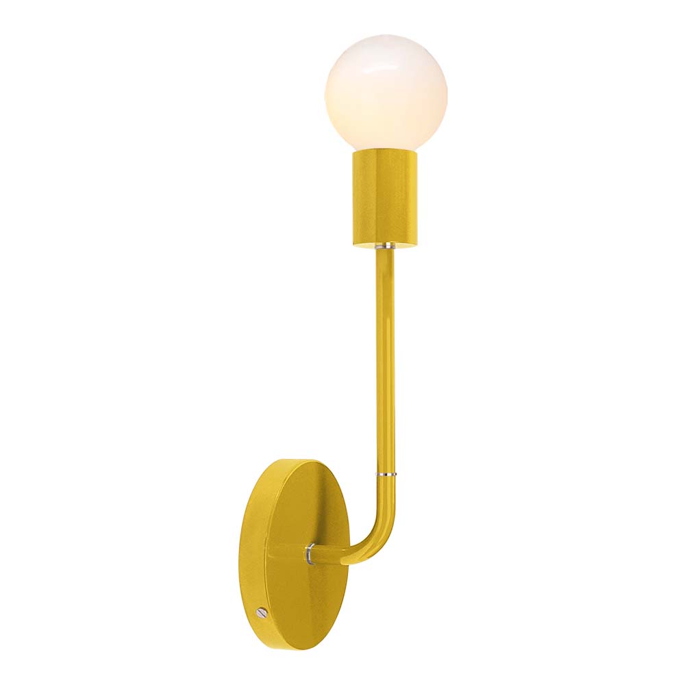 Nickel and ochre color Tall Snug sconce Dutton Brown lighting
