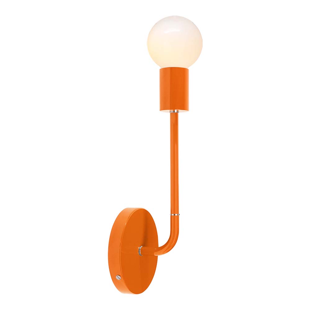 Nickel and orange color Tall Snug sconce Dutton Brown lighting