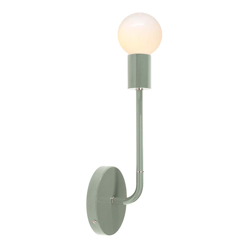 Nickel and spa color Tall Snug sconce Dutton Brown lighting