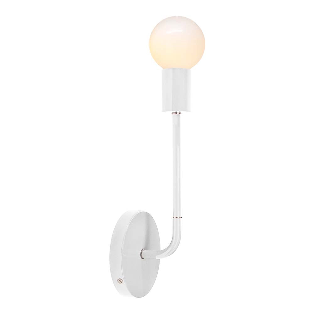Nickel and white color Tall Snug sconce Dutton Brown lighting