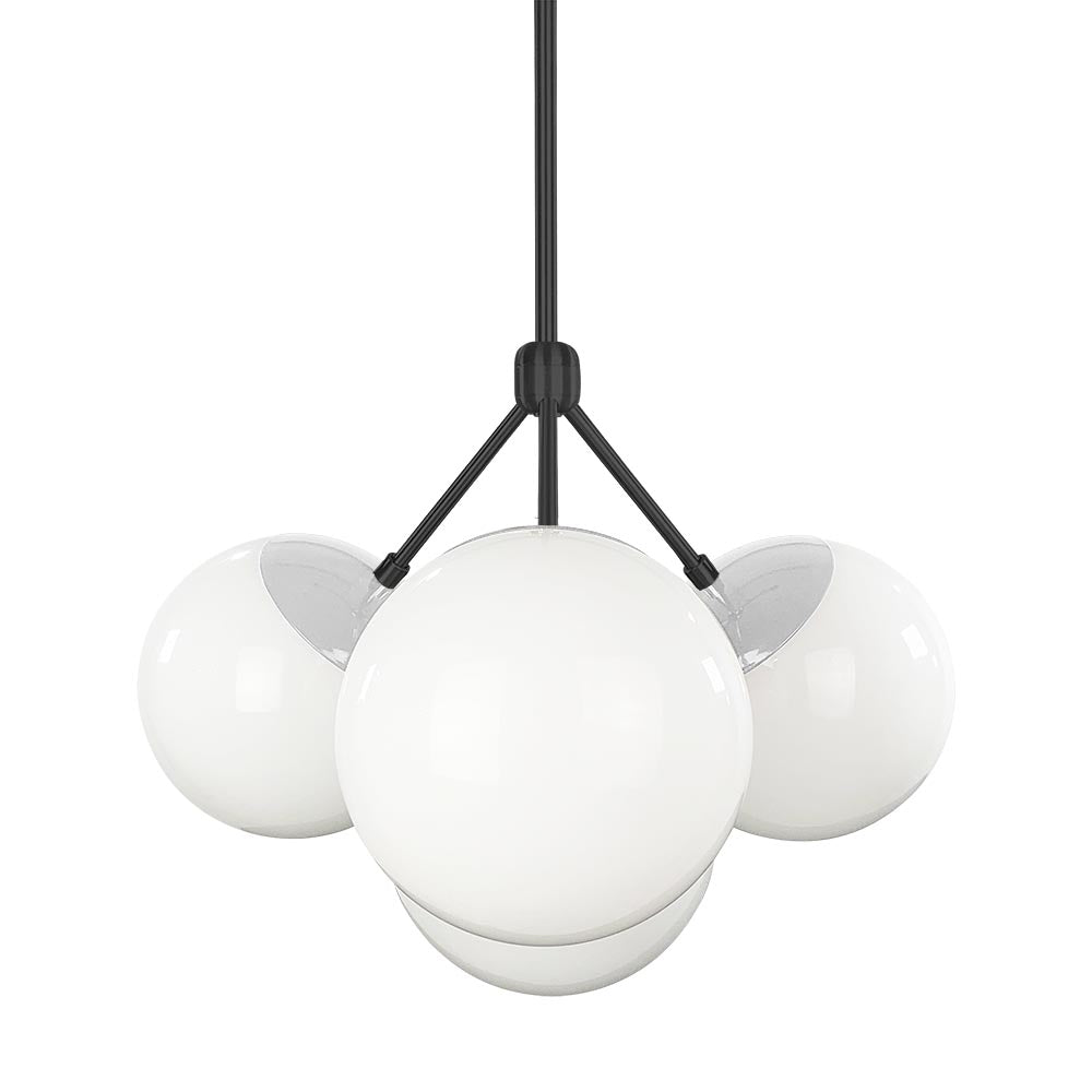 Black and chalk color Tetra chandelier Dutton Brown lighting