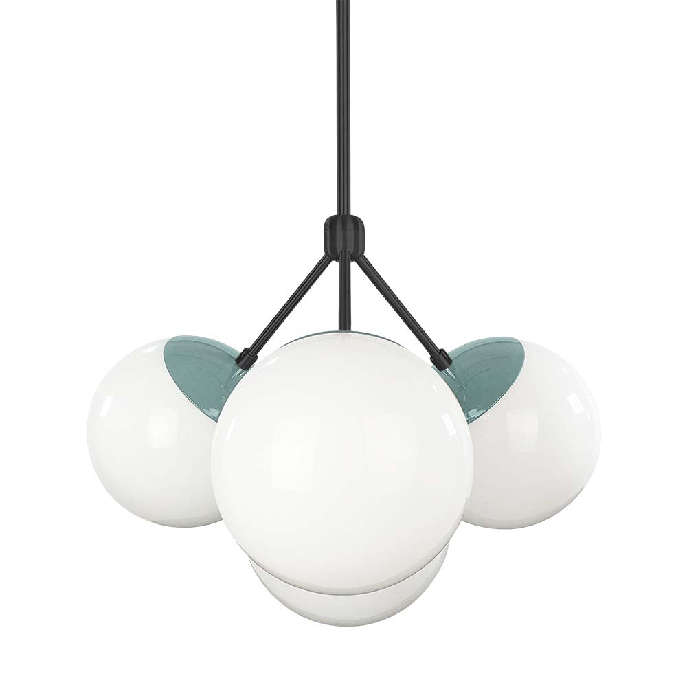 Black and lagoon color Tetra chandelier Dutton Brown lighting